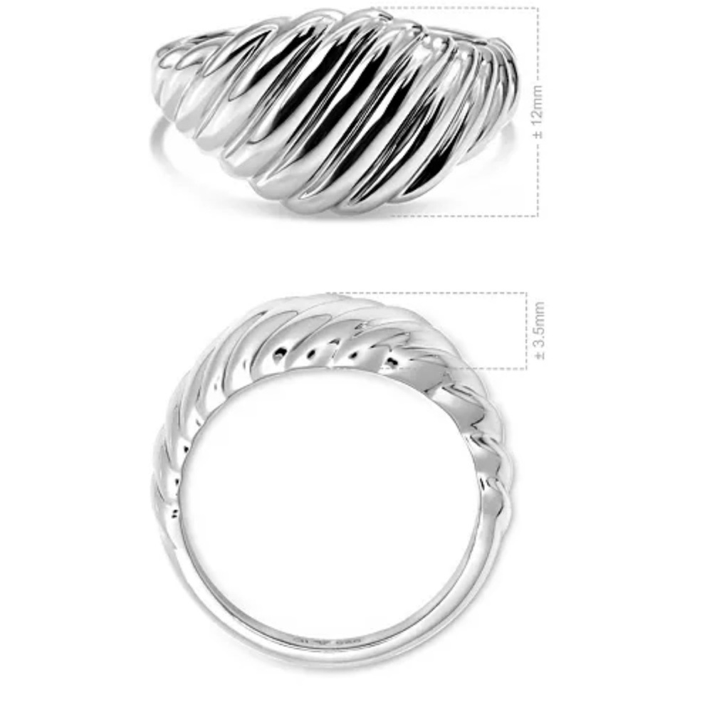 Devata Rope Ring Sterling Silver size 6 - Picture 5 of 8